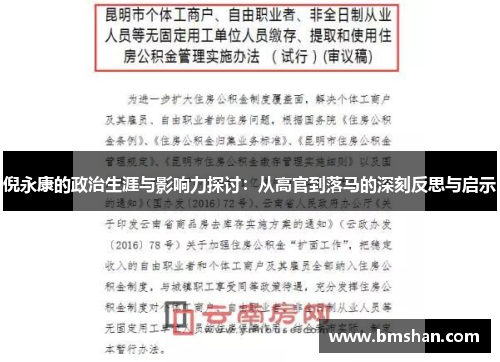 倪永康的政治生涯与影响力探讨：从高官到落马的深刻反思与启示